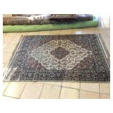 Vintage woven Cotton rug - approx. 5x6 feet