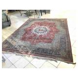 Vintage woven silk area rug - Approx. 7x10 feet