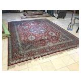 Vintage woven silk area rug - Approx. 9x12 feet