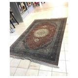 Vintage Silk woven area rug - approx. 6x9 feet -