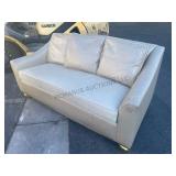 6ft Leather cream Couch sofa High end hotel