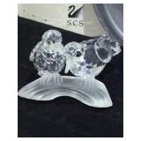 Swarovski Crystal Turtledoves Figurine. Not