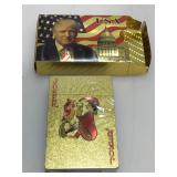 Trump metallic playing cards. NIB.