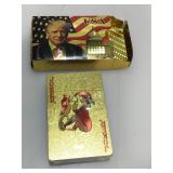 Trump metallic playing cards. NIB.