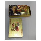 Trump metallic playing cards. NIB.