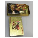 Trump metallic playing cards. NIB.