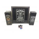 Jack Daniels collectible tins, Framed advert