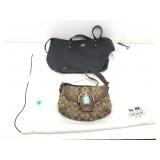 2 coach handbags previously owned conditions.