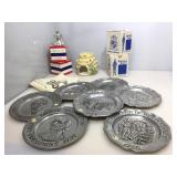 Nobleman pewter,  Vintage bicentennial wall