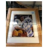 Framed autographed football picture