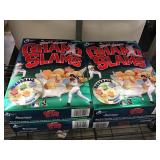 Sports cereal boxes