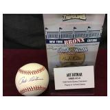 Art ditmar autographed baseball