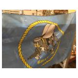 US Navy Seabees flag with pole