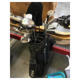 Ping golf bag with golf clubs