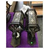 John Timberland Pair of sconces (some glass it