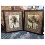 Large matching decorative prints, approx 40x47