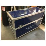 Hard travel case on wheels, approx 18x30x46