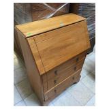 Wood secretary desk, approx 2.5 ft long