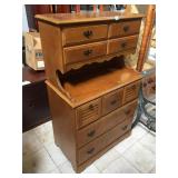 Cabinet with hutch, approx over 4 ft tall