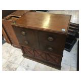 Vintage Record cabinet for 33 and 45 LP