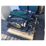 Various Golf Clubs and bags