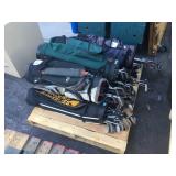 Various Golf Clubs and bags