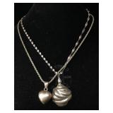 2- Sterling necklaces