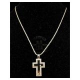 Sterling Cross and necklace