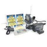 Hitachi DvD handheld camera with accessories.