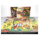 Collection of vintage comic books.