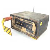 Vintage taxi cab fare meter.