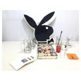Sealed Playboy Host and Bar Book with plush,