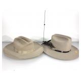 Pair of Western style felt hats.