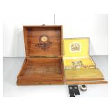 Humidor and cigar box.
