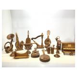 Large collection of wood musical decor.