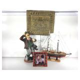Home decor figures, boat and more.