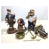 Boating fishermen theme items.