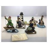 Boating fishermen theme items