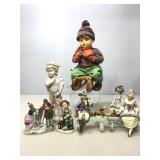 Assorted collectible porcelain figures. Goebel