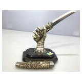 Fantasy skeleton knife with matching sheath and