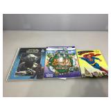 Assorted comic book items. Superman, star wars,