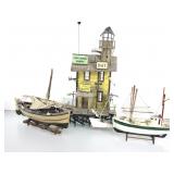 Boats and boat decor.