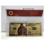 Michael Jordan gold bank note