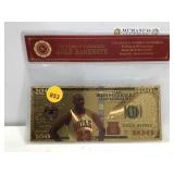 Michael Jordan gold bank note