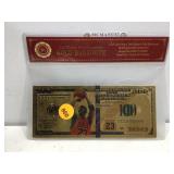 Michael Jordan gold bank note