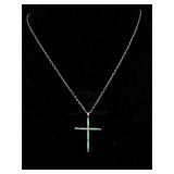 Sterling Cross and necklace