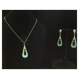 Sterling indian necklace and earing set