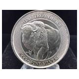 1 oz 999 Silver round Mint ID Buffalo