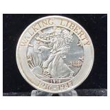 1 oz 999 Silver round walking liberty