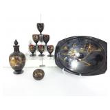 Asian theme tray set.